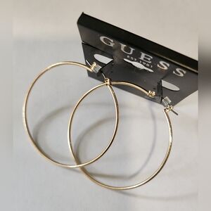 Guess Shiny Gold Hoop Earrings